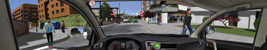 DriveSIM Vista desde el interior del vehículo