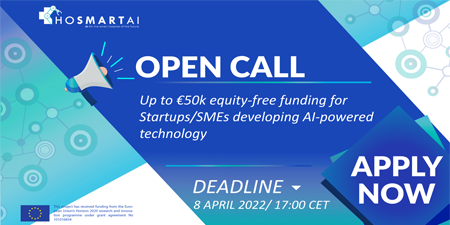 HosmartAI launches its first Open Call “INNOVATE Call for Tech”