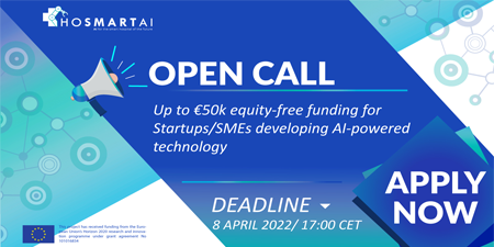 HosmartAI pone en marcha su primera Open Call «INNOVATE Call for Tech»