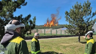 Un simulador en realidad mixta para mejorar la formación frente a incendios forestales