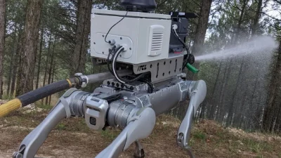 Un robot cuadrúpedo con visión artificial para detectar y apagar incendios forestales en fases tempranas