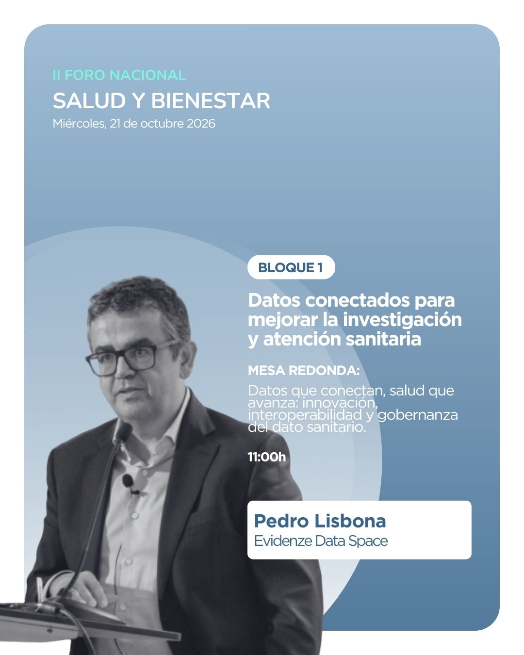 Pedro Lisbona - espacios de datos sanitarios - Foro de Salud y Bienestar Burgos 2026